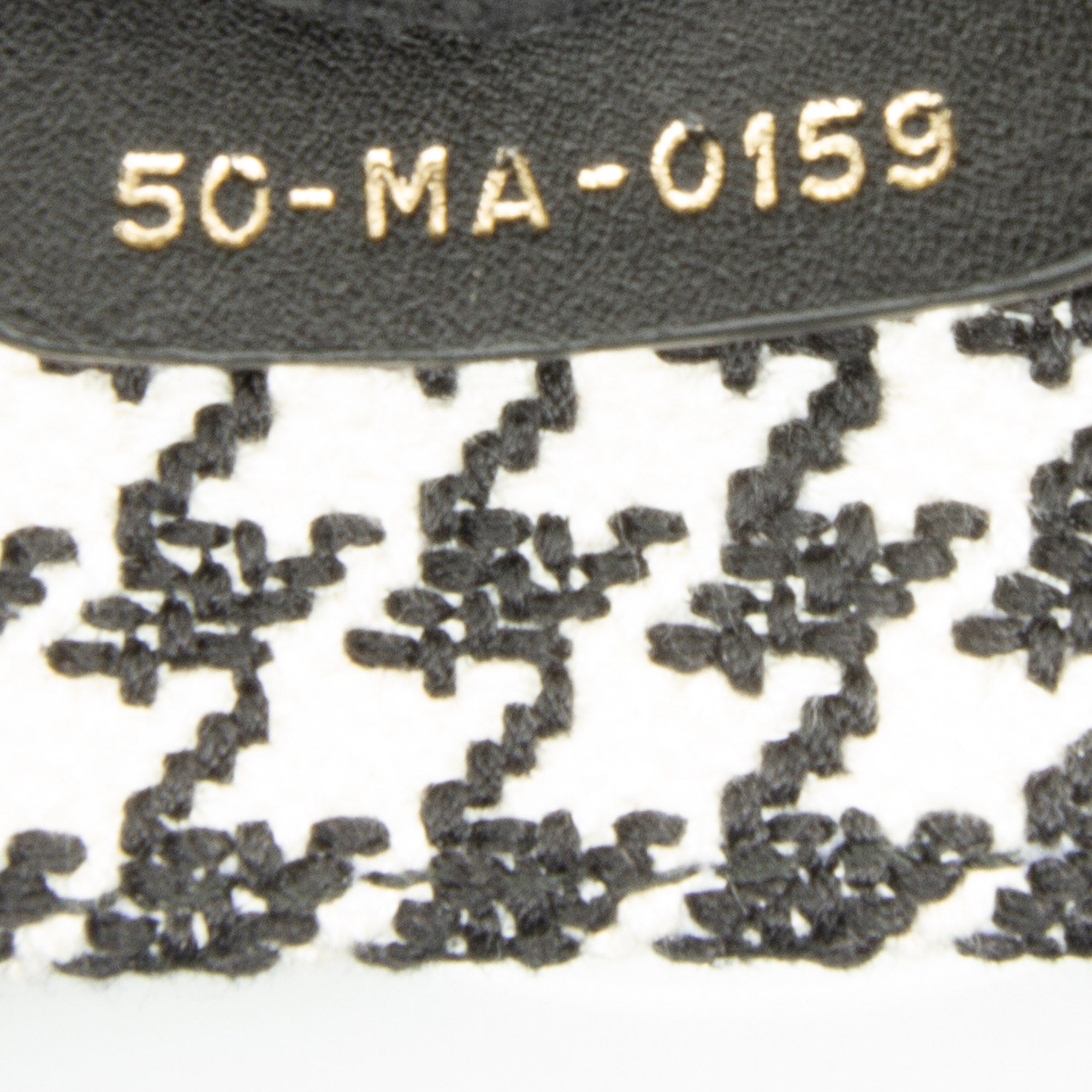 Dior | Pre-Owned Large Canvas Houndstooth Embroidered Book Tote - I | Black