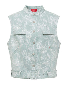 Jacquard Vest | Green