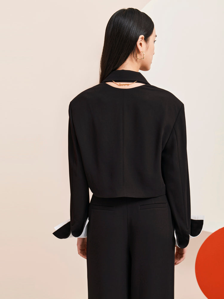 Cropped Blazer | Black