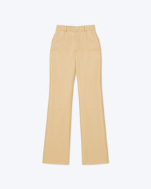 Womens | Silke Regenerated Leather Pants | Vintage Creme