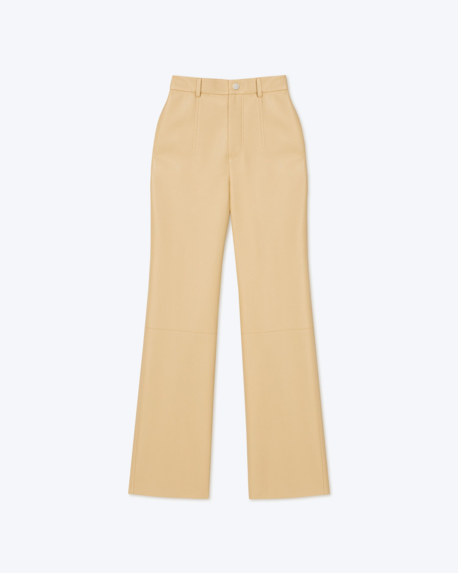 Womens | Silke Regenerated Leather Pants | Vintage Creme