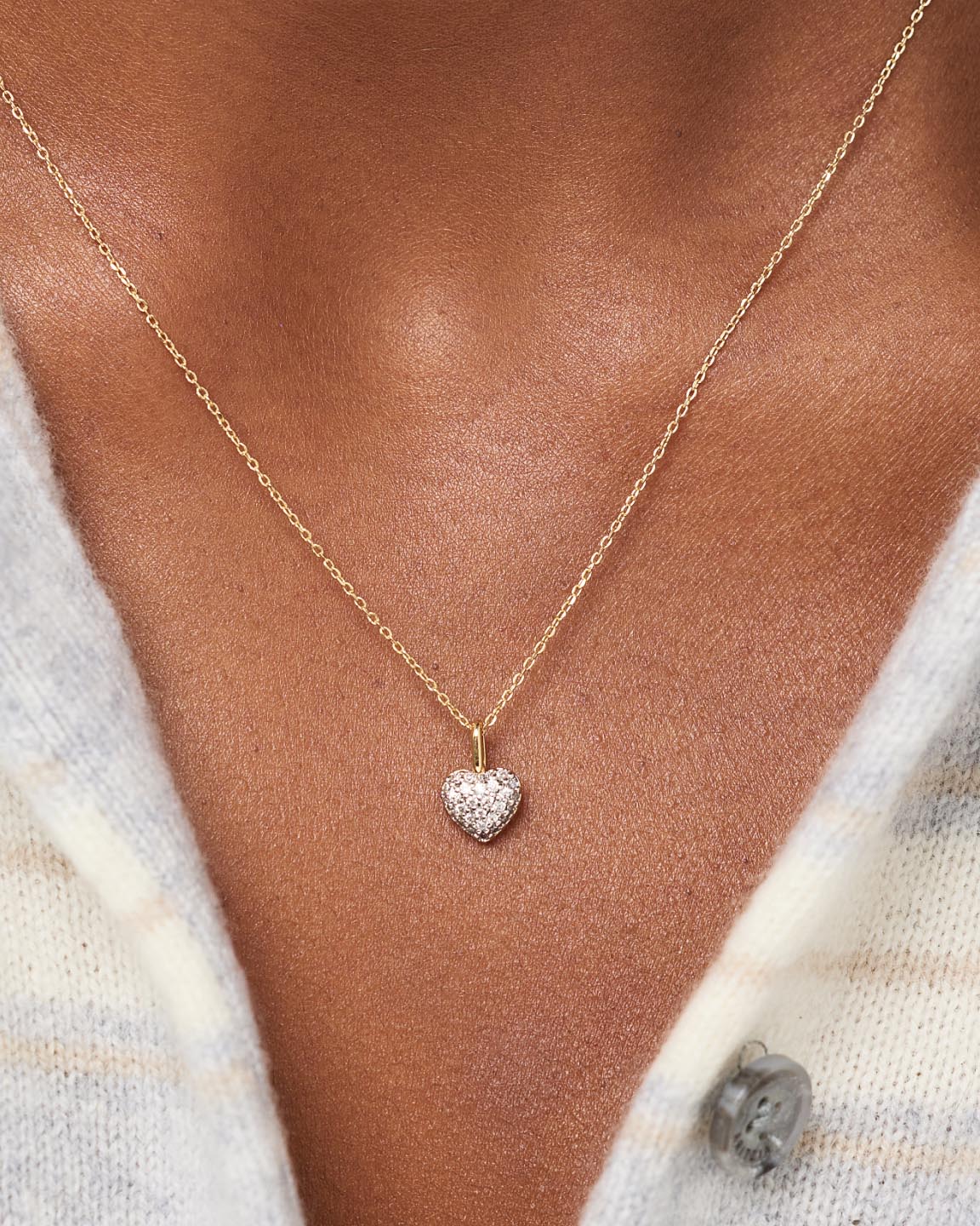14K Gold Plated Cubic Zirconia Love Pave Vday Pendant Necklaces For Women Ana Luisa Ellery