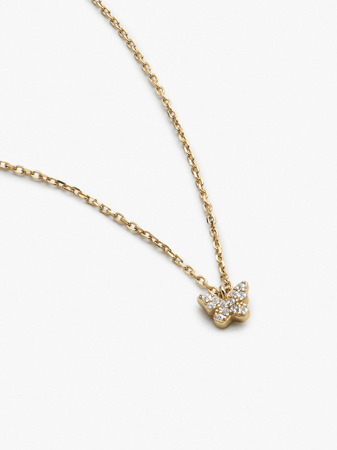 Souryaz Butterfly Necklace | 14K Gold on Sterling Silver | Cubic Zirconia