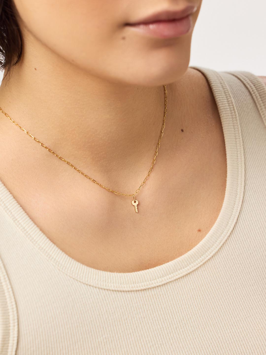 Mini Key Charm Pendant | 10K Solid Gold