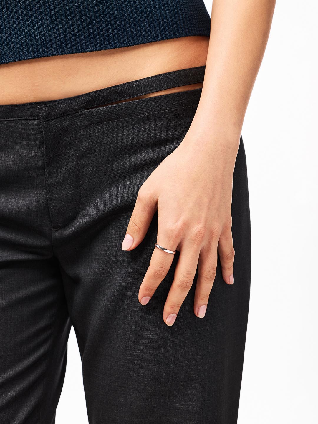 Slim Eclipse Ring | 10K Solid White Gold