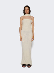 Women | Magda Butrym | Knit Tube Scarf Dress | Cream