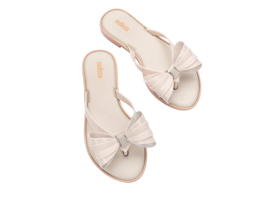 Womens | Slim V Flip Flop | Beige/Beige