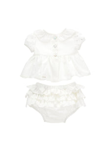 Girls | Poplin Suit, Two Pieces | Cream