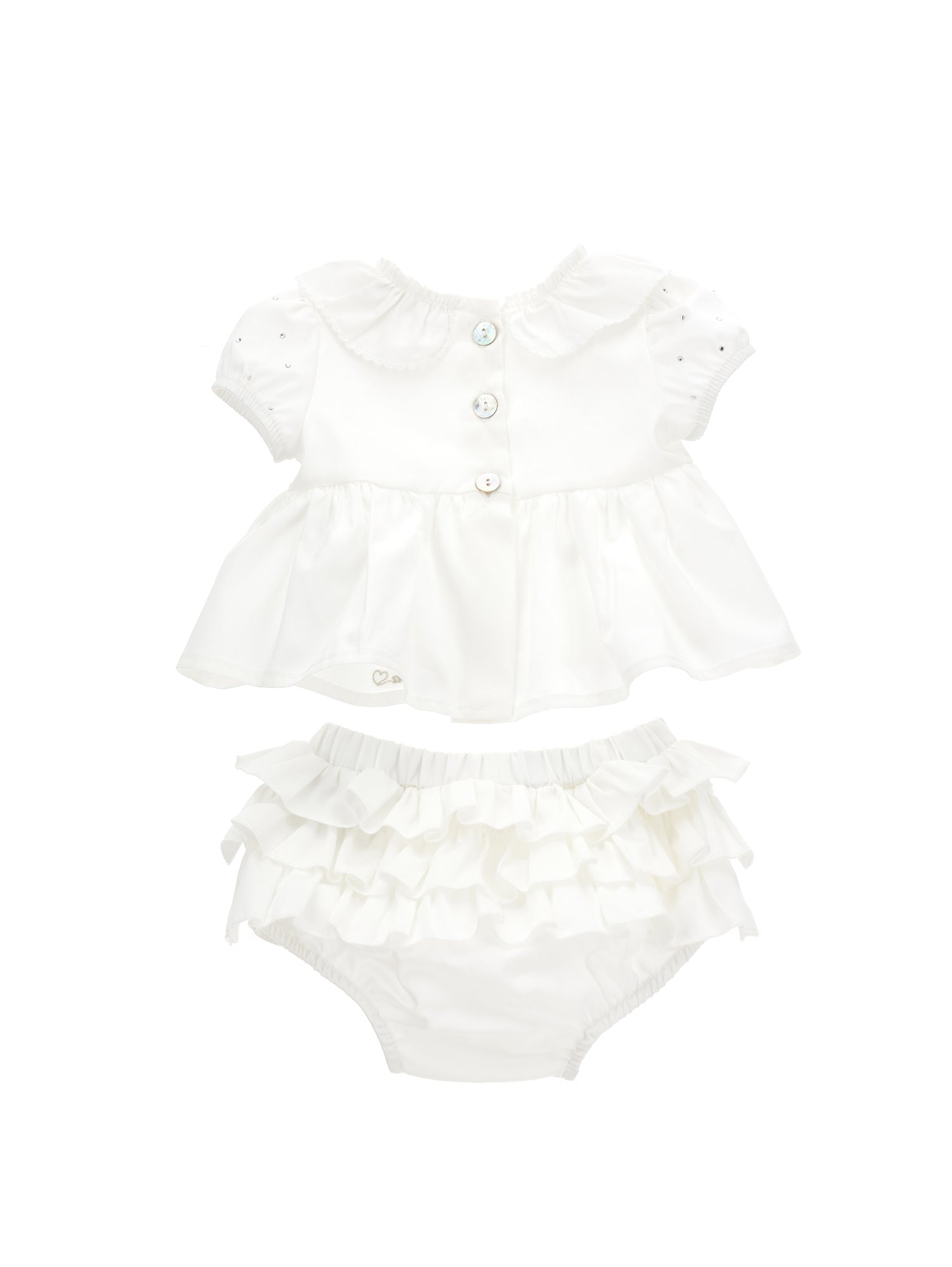 Girls | Poplin Suit, Two Pieces | Cream