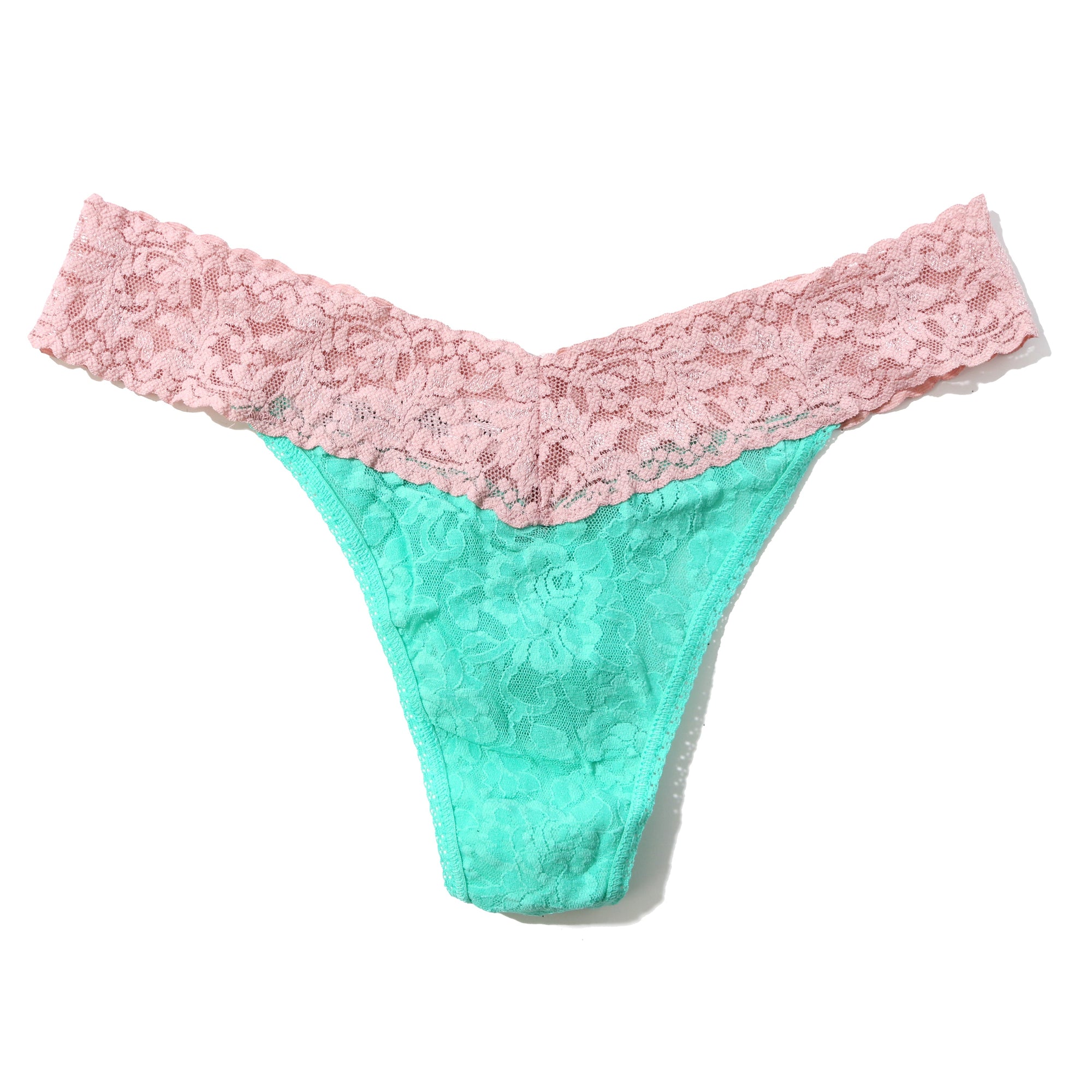 Signature Lace Original Rise Thong | Agave x Passionate Pink