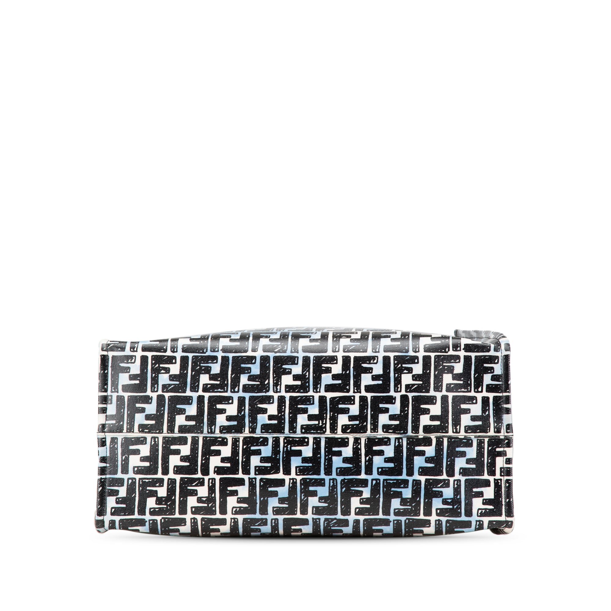 Fendi | Pre-Owned Joshua Vides Zucca Coated Canvas Cloudy Shopper Satchel | Blue