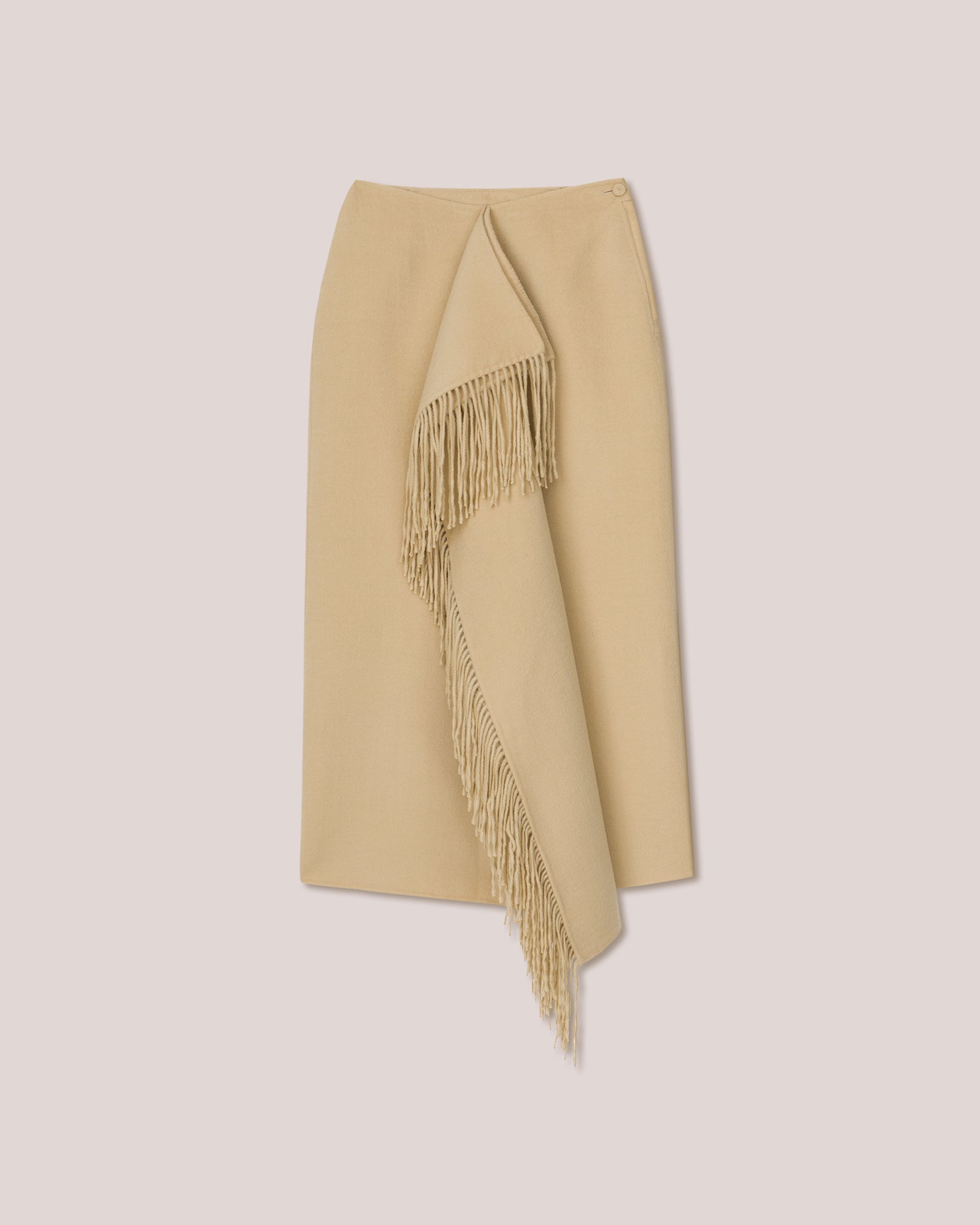 Womens | Liza Double Wool Blanket Skirt | Creme