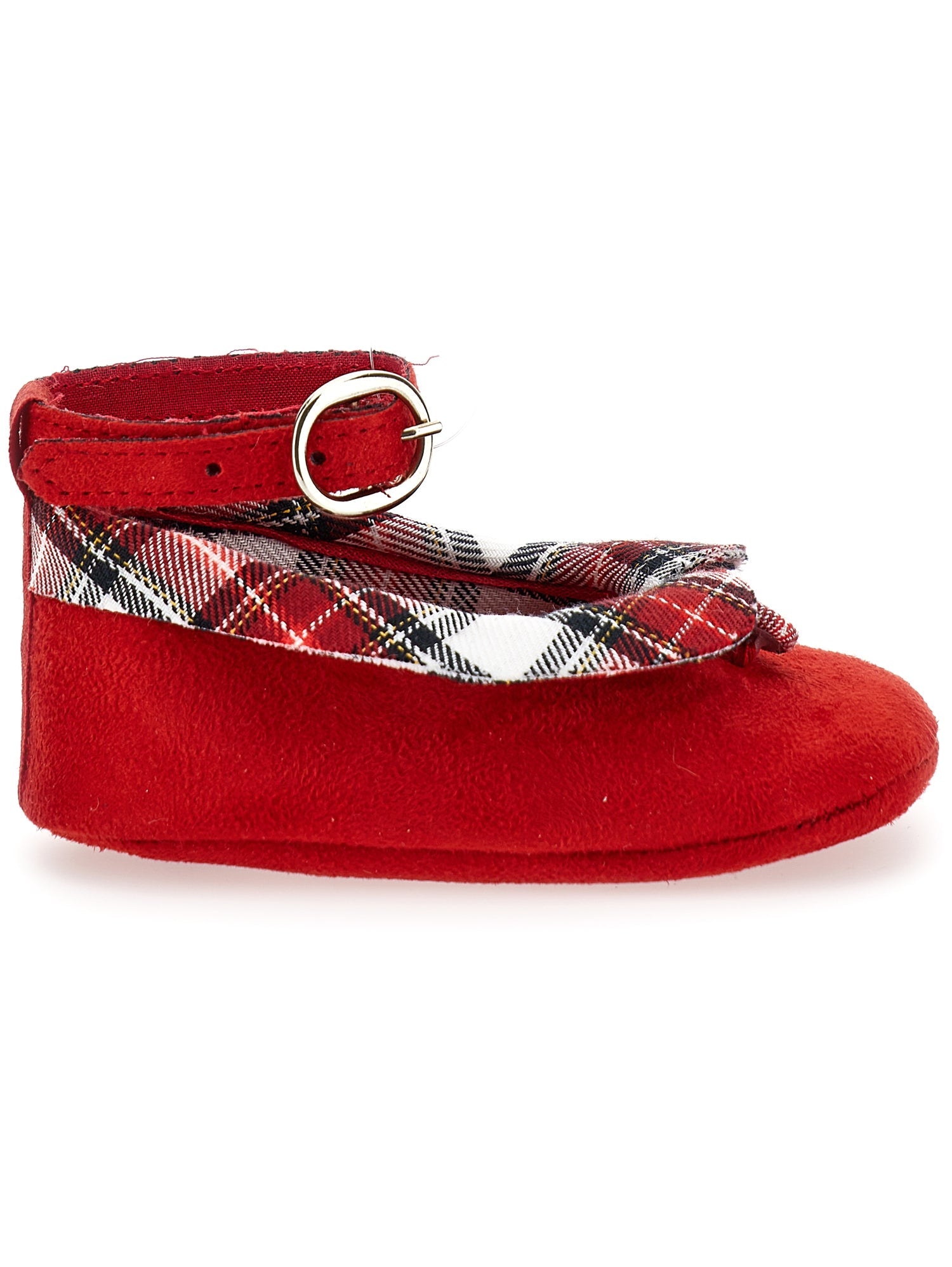 Girls | Ballet Flats With Tartan Collar | Ruby