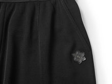 Elastic High-Waisted Wide-Leg Trouser | Black