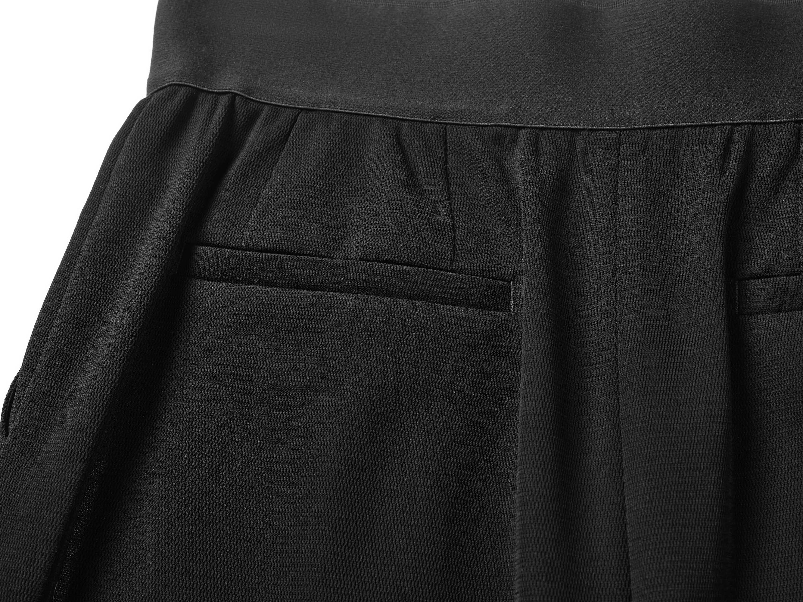 Elastic High-Waisted Wide-Leg Trouser | Black