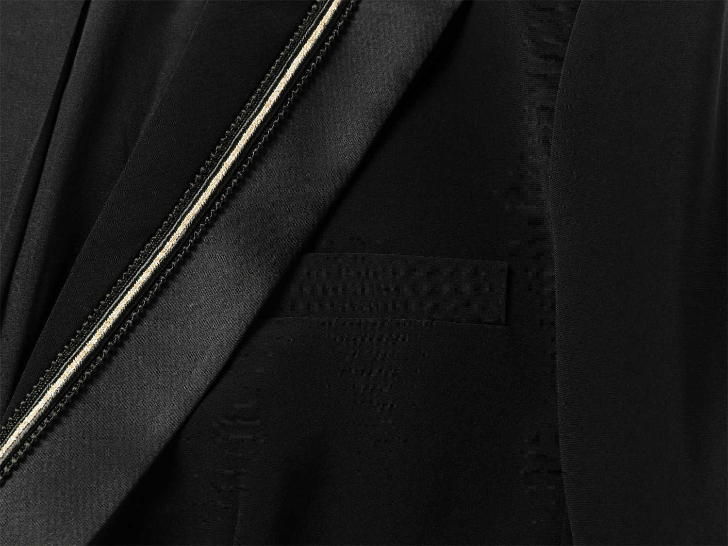Triacetate Suit Jacket | Black