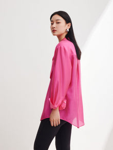Loose Straight Large Version Shirt | Rose Red