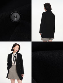 Tailored Wool Coat | Black
