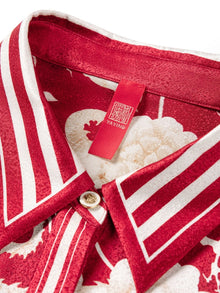 Silk Printed Shirt | Red