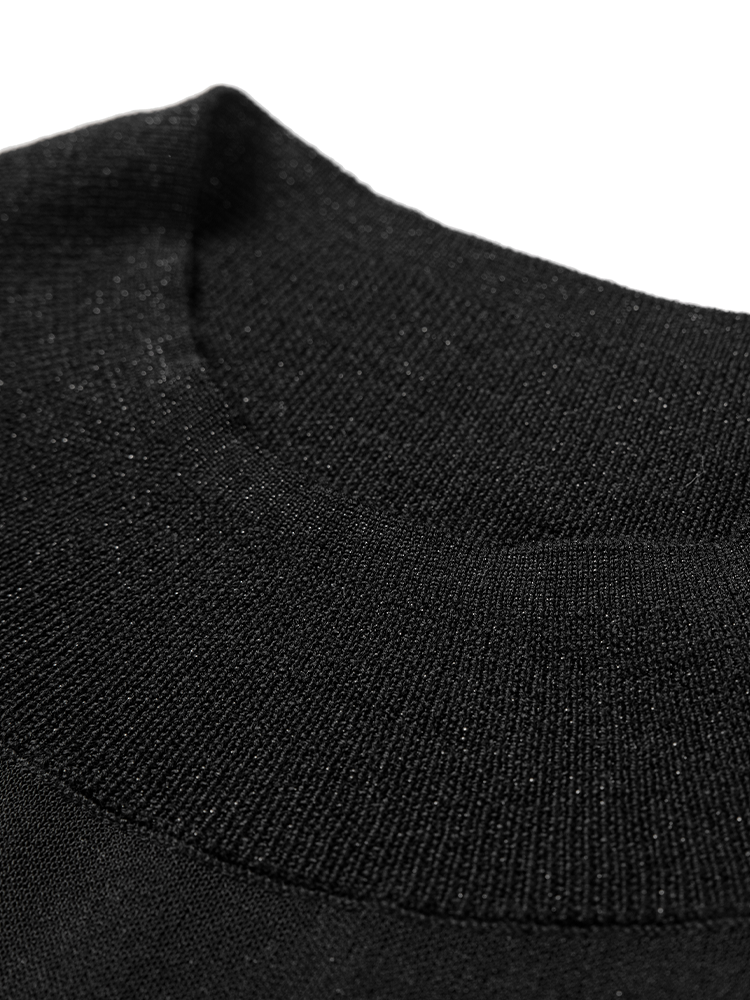 Elegant Wool Knit Sweater | Black