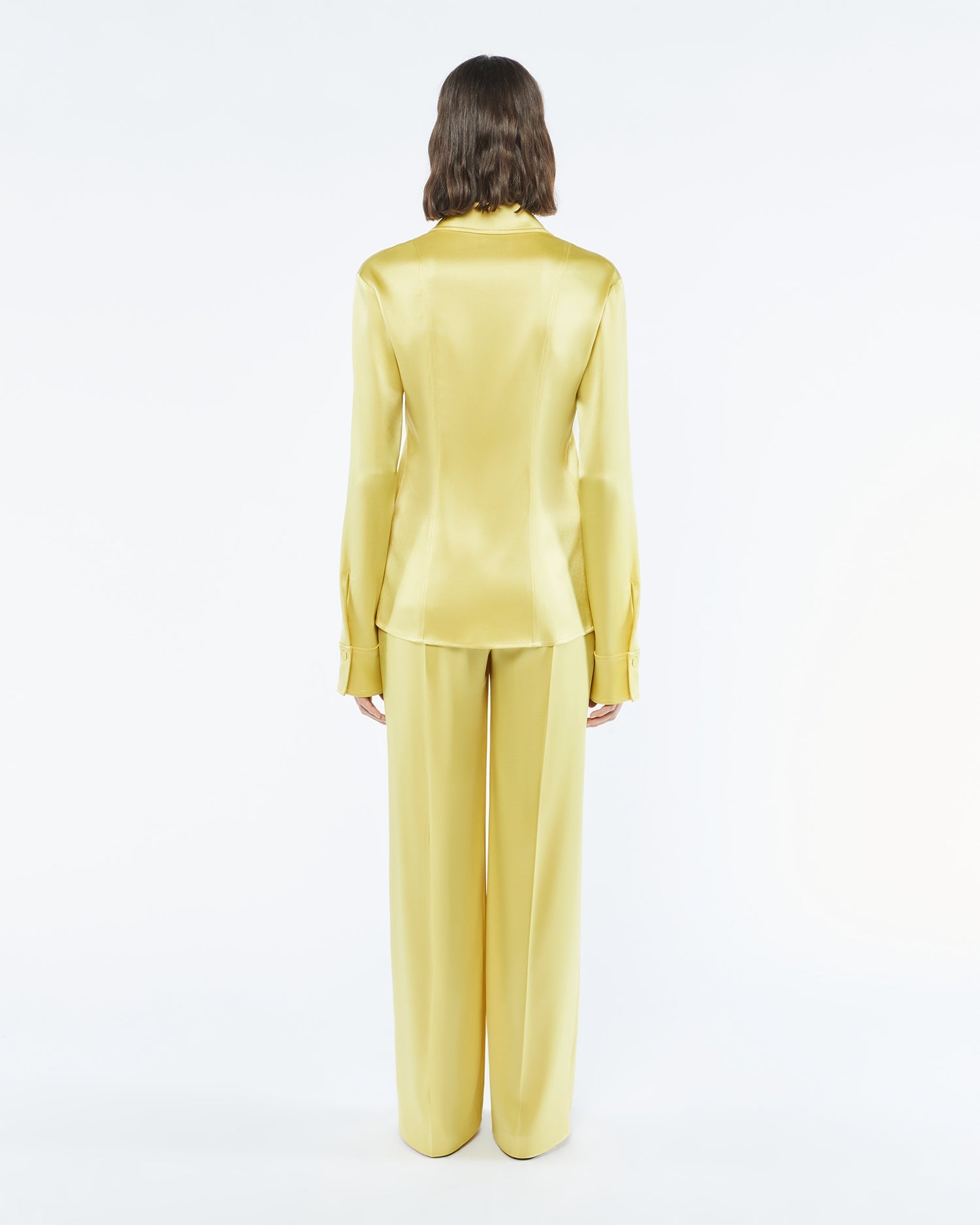 Womens | Kezia Slip Satin Pants | Yellow