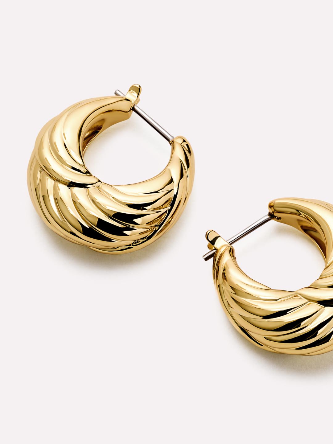 Tymie Hoop Earrings | 14K Gold on Brass