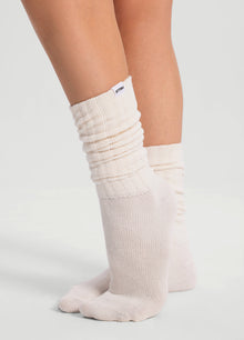 Unisex Cotton Slouch Socks | White