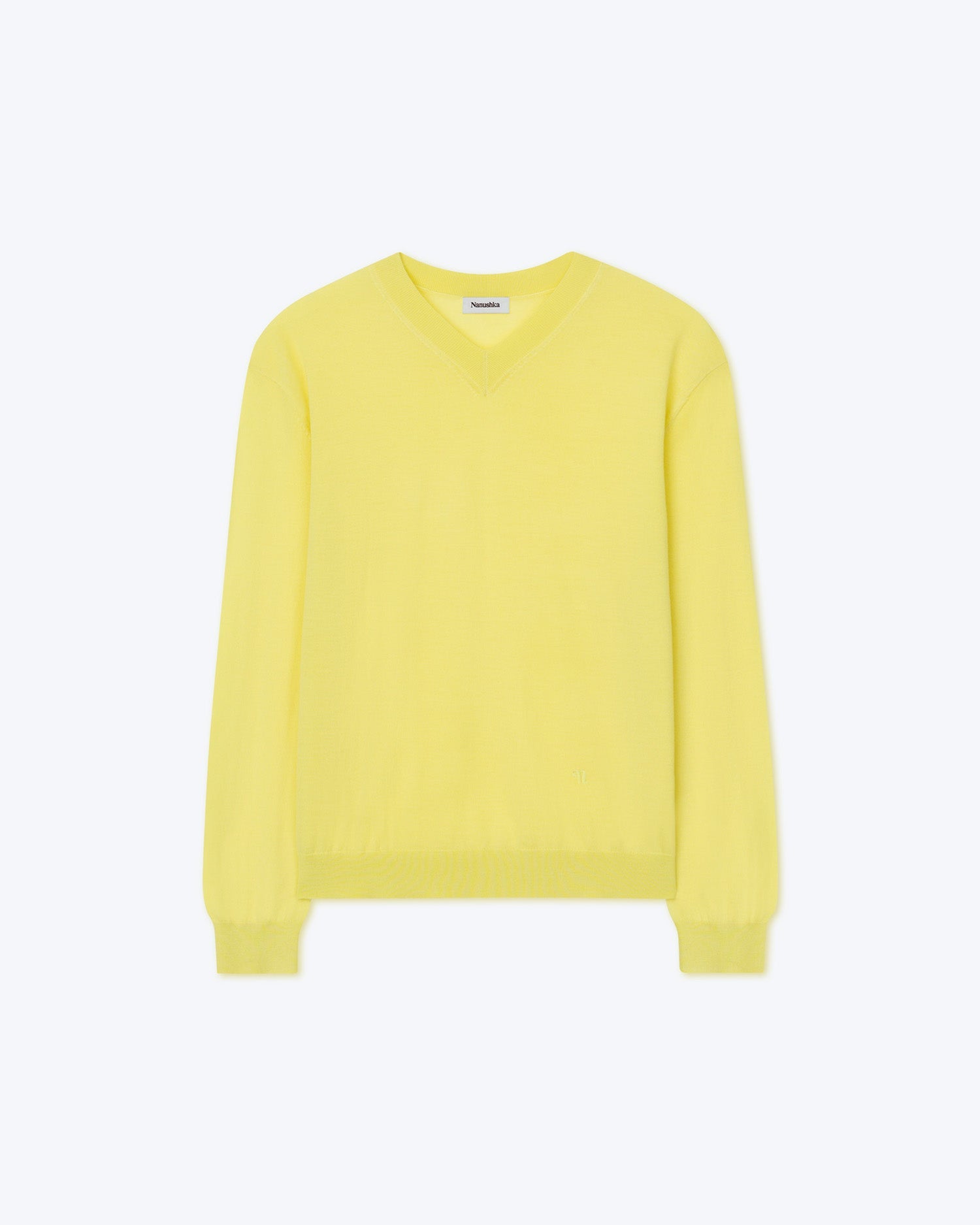 Kodi Merino Wool V-Neck Sweater | Lime Superfine Merino