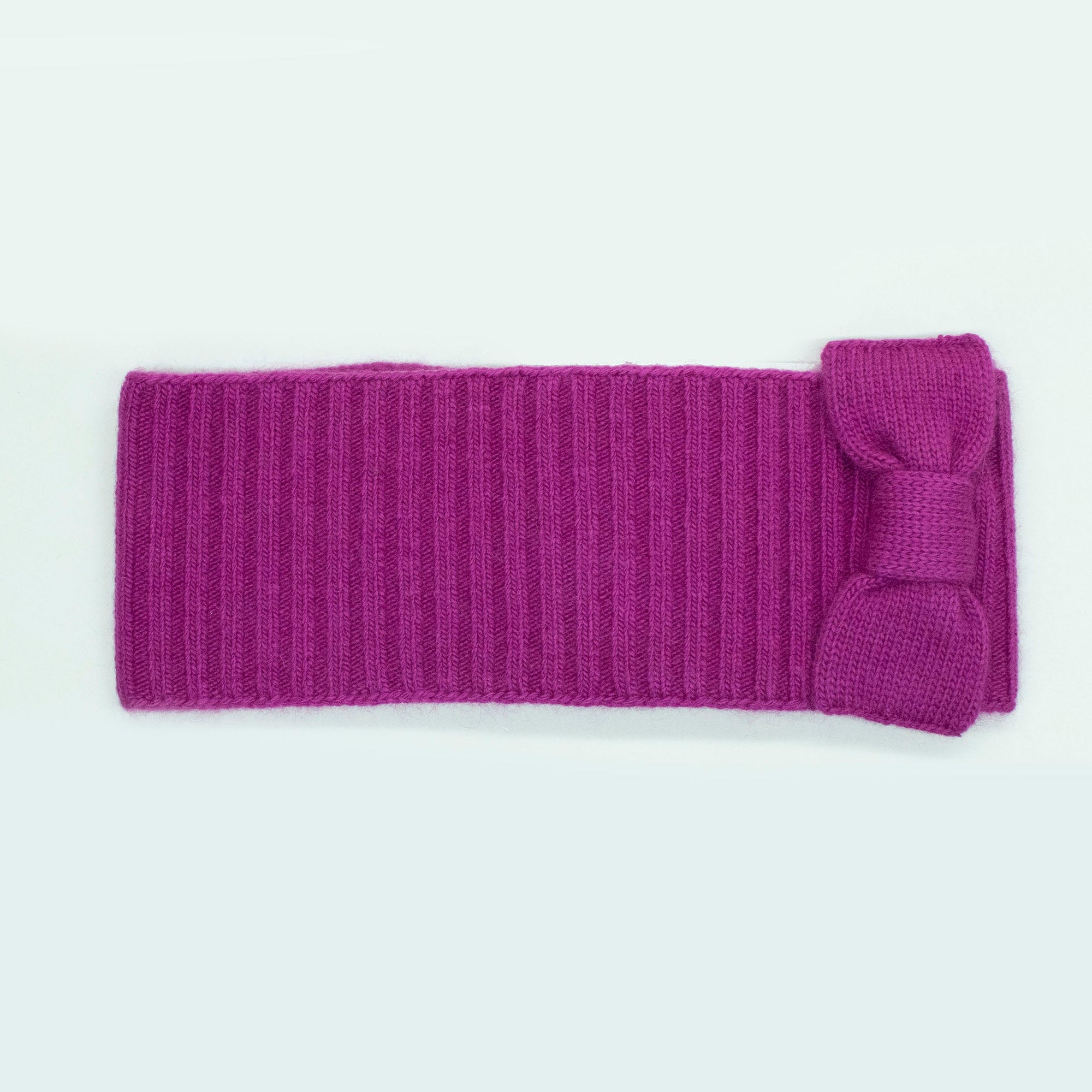 Ribbed Headband With Bow | Very Berry