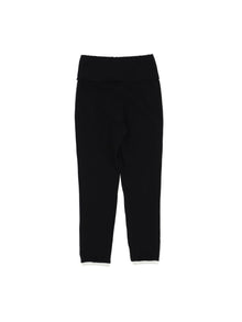 Girls | Two-Tone Jersey Pant-Tights | Black/Cream