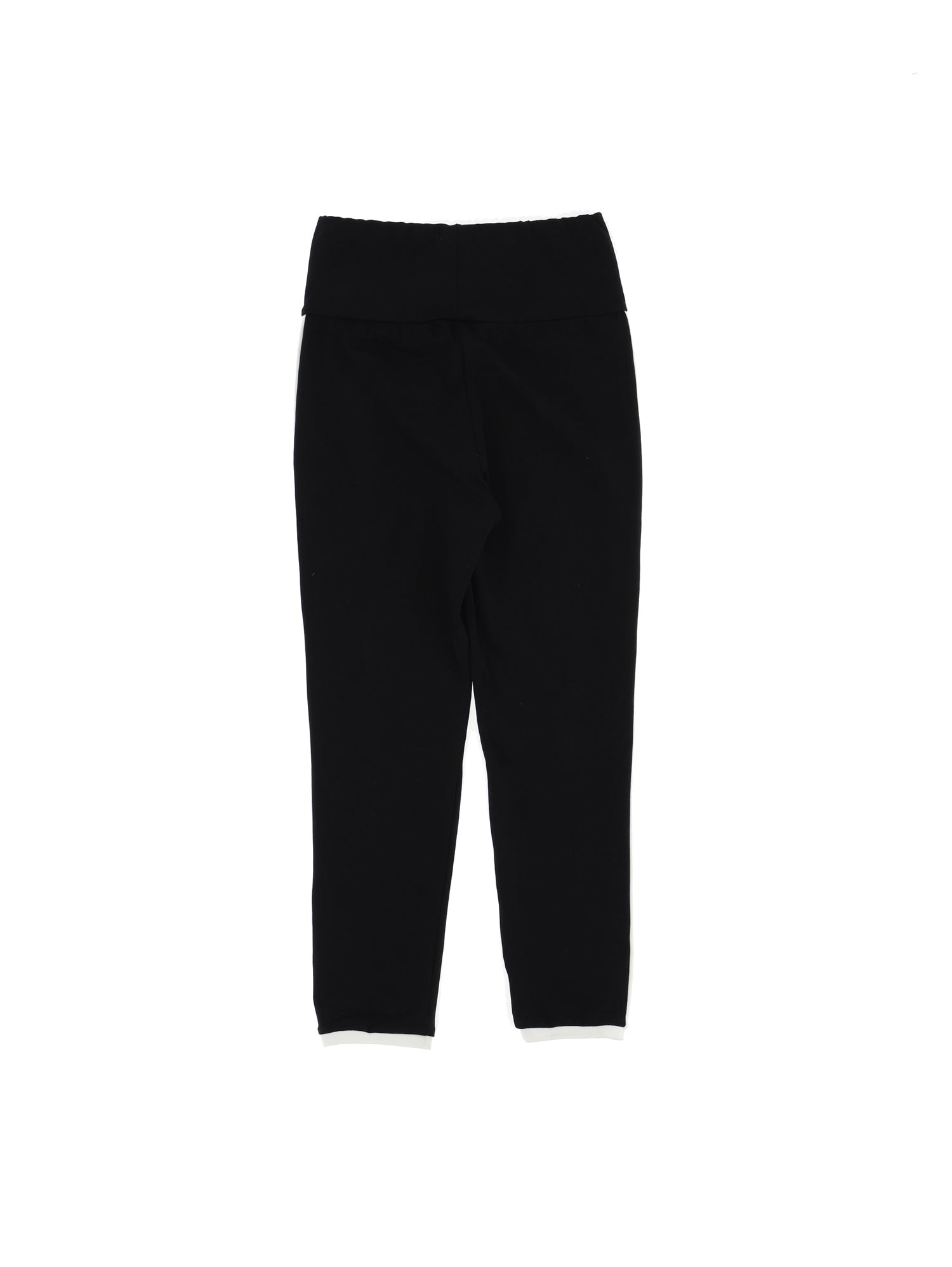 Girls | Two-Tone Jersey Pant-Tights | Black/Cream