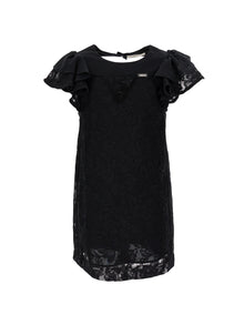 Girls | Rebrodé Lace Dress | Black