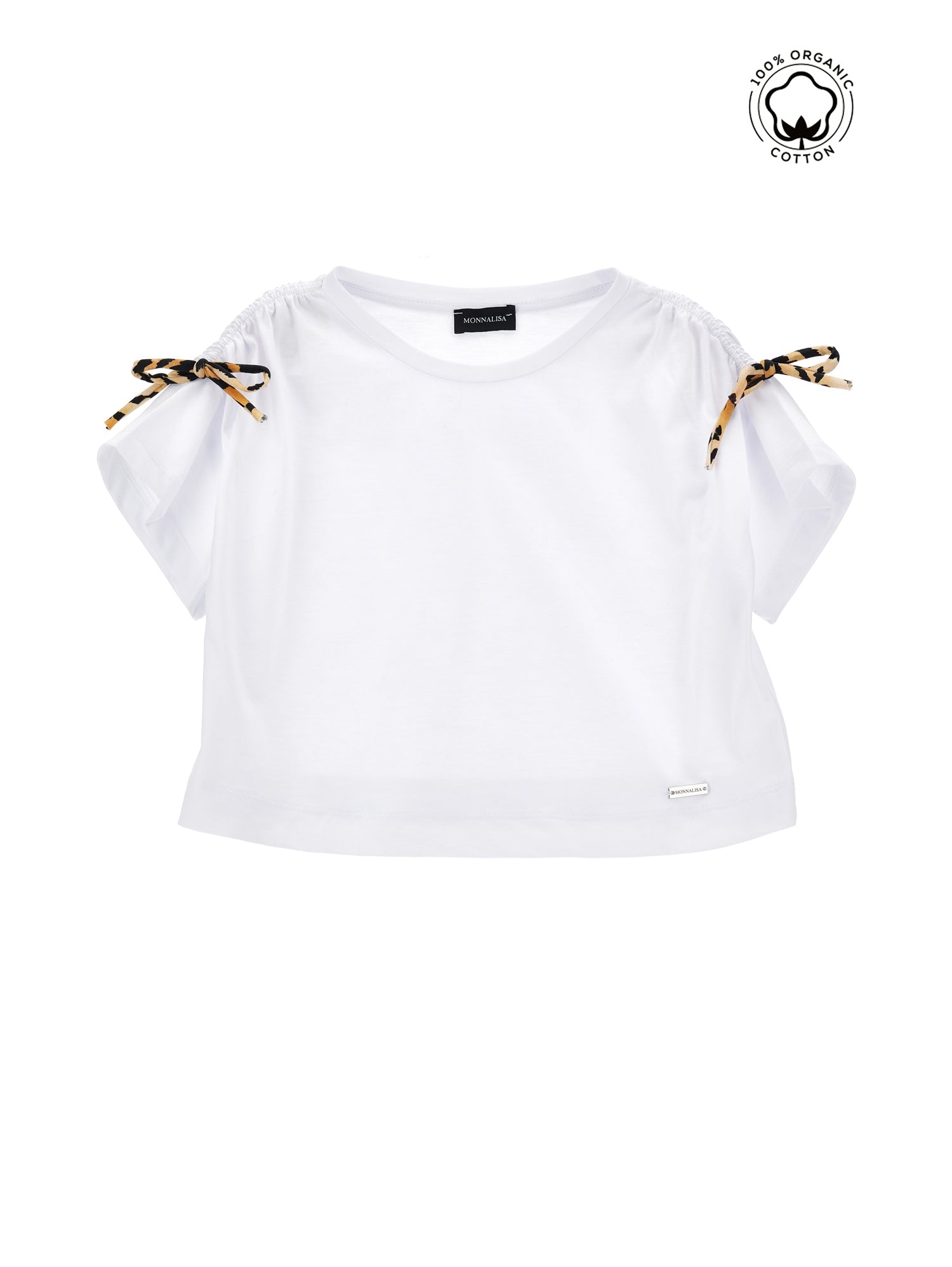 Girls | Cropped Organic Cotton T-Shirt | White