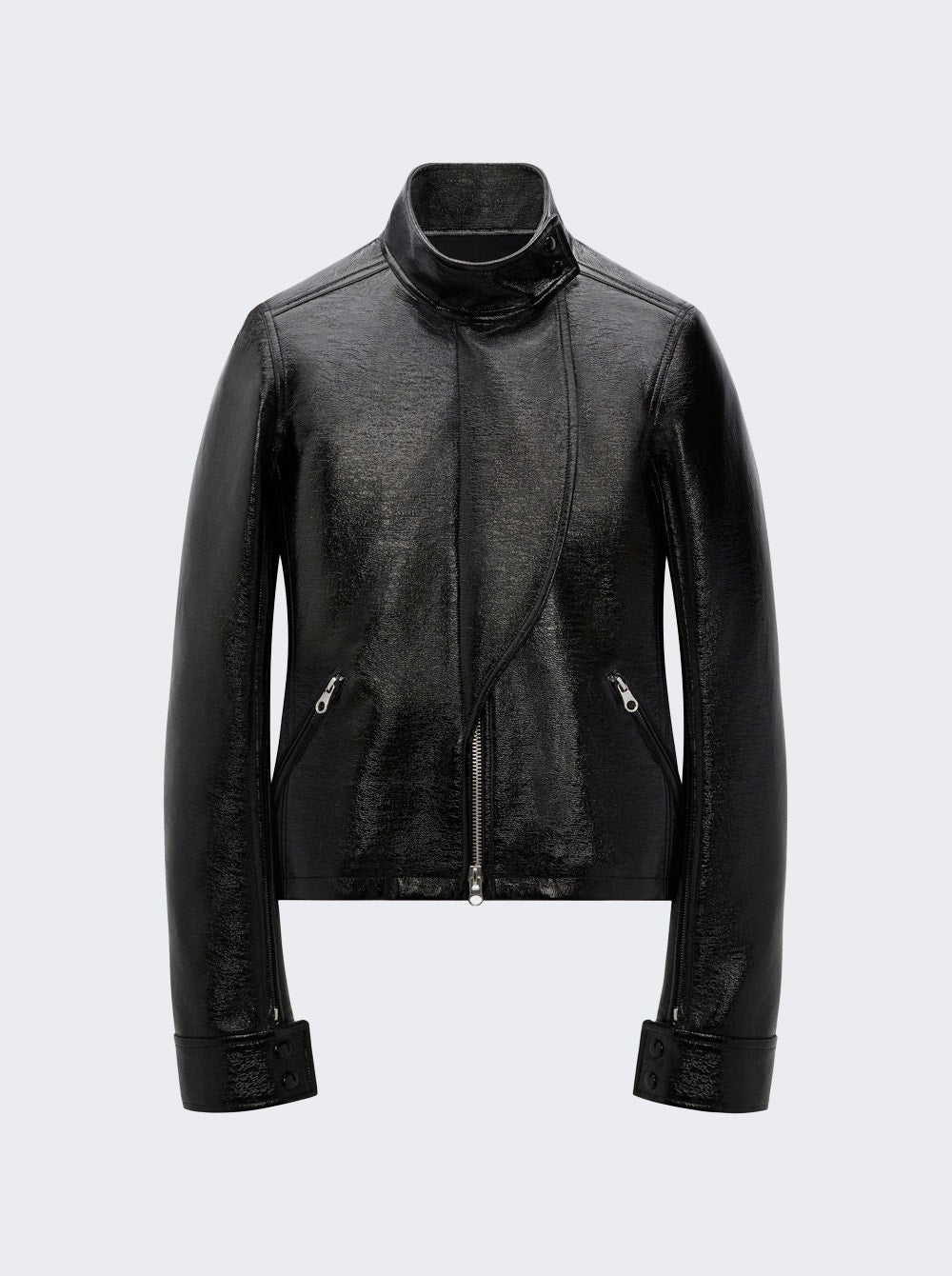 Women | Courrèges | Motorcycle Vinyl Jacket Black