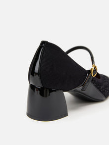 Square Toe High Heel | Black