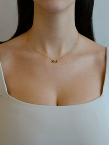 Love Letter XOX Necklace | Diamonds | 14K Yellow Gold