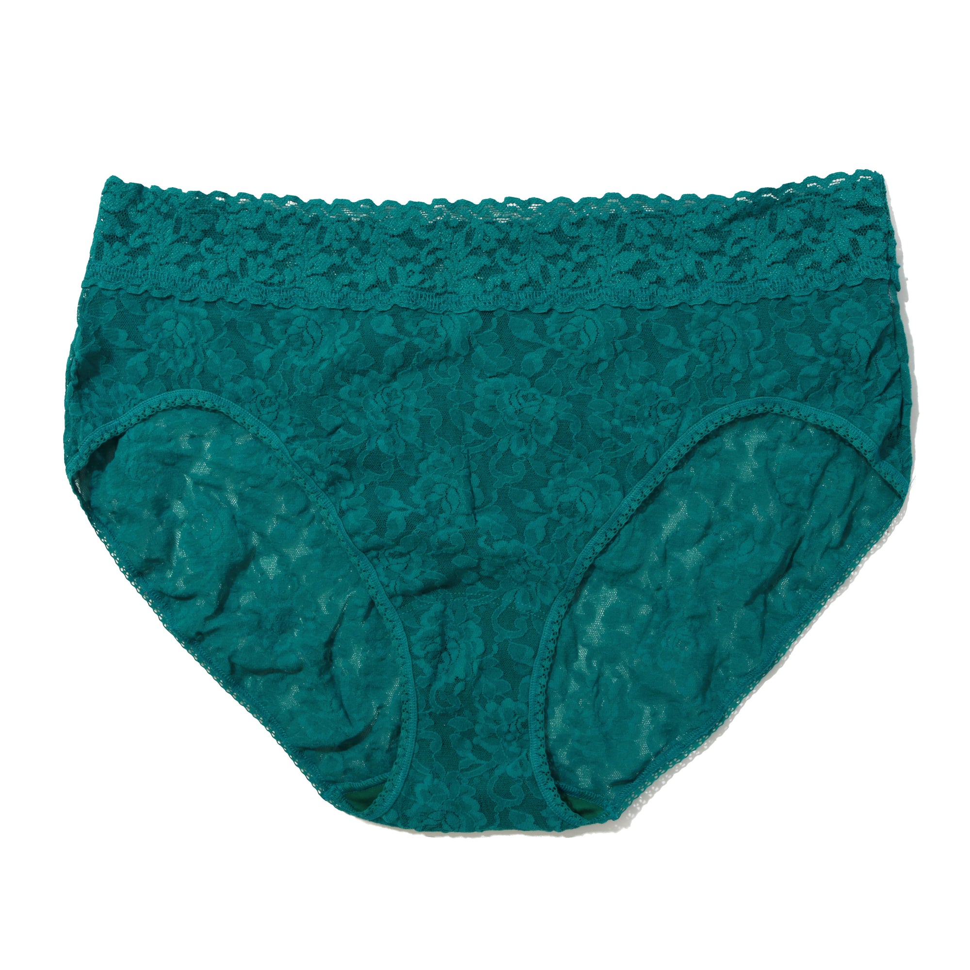 Plus Size Signature Lace French Brief | Northern Lights (Green)