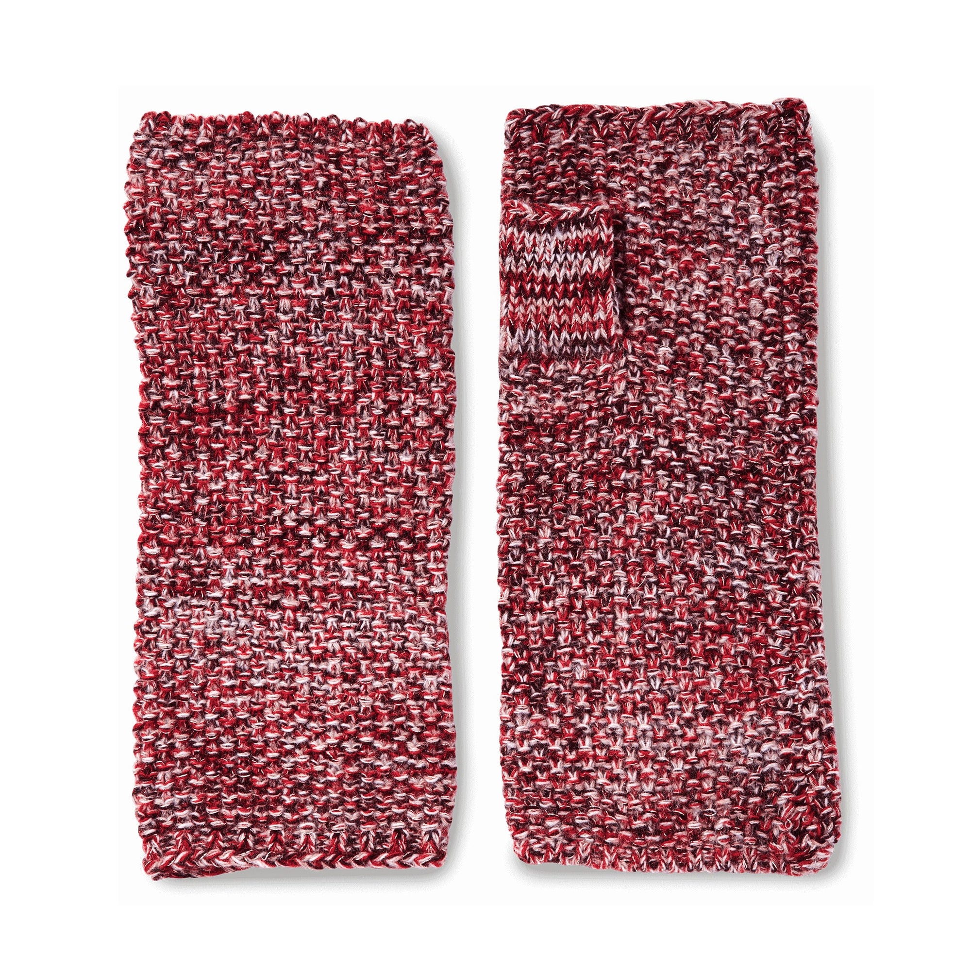 Cashmere Tweeded Fingerless Gloves With Lurex | Bloodstone