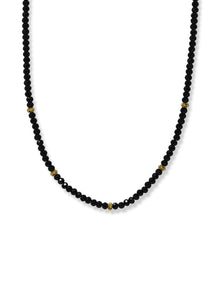 Boheme Black Spinel Faceted Necklace | Black Spinel | 14K Yellow Gold