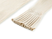 Wool Fit Long-Sleeves V-Neck Sweater Top | Beige