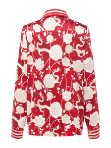 Silk Printed Shirt | Red
