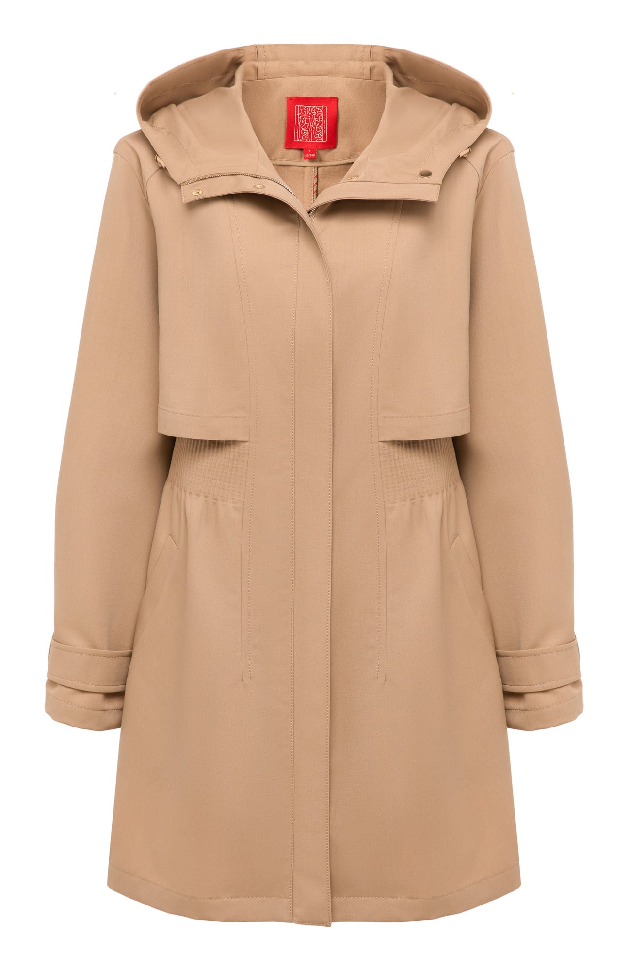 hooded trench coat | Beige