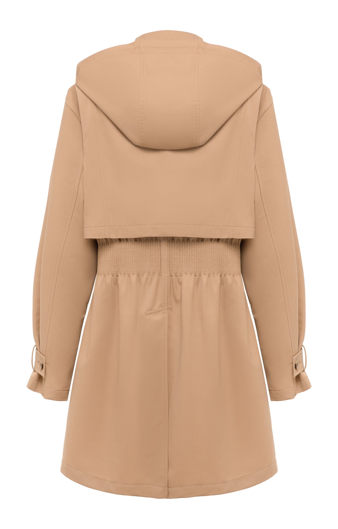 hooded trench coat | Beige