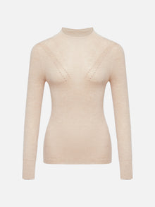 Turtleneck Cashmere Sweater | Beige
