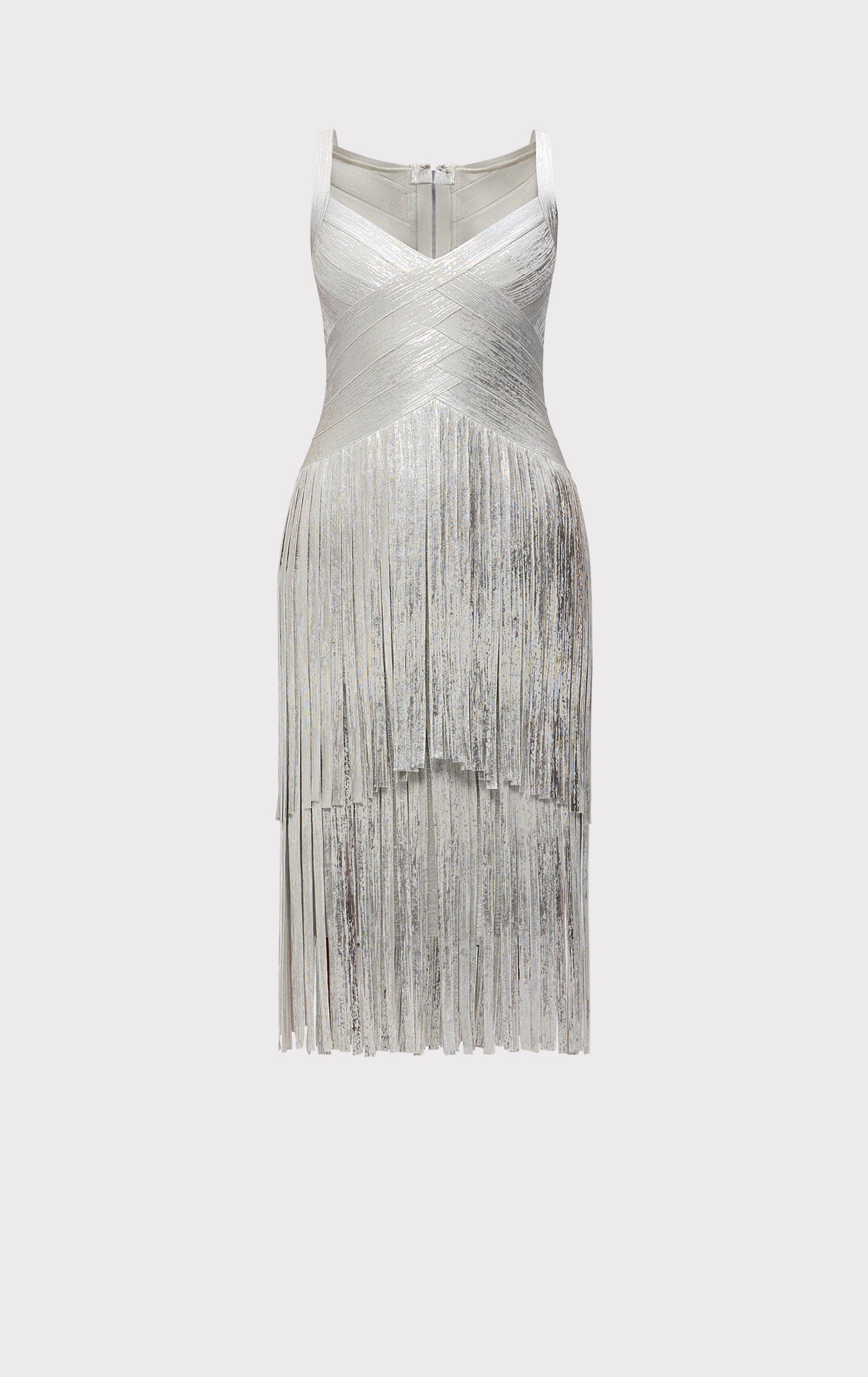 The Metallic Mischa Dress | Silver Foil