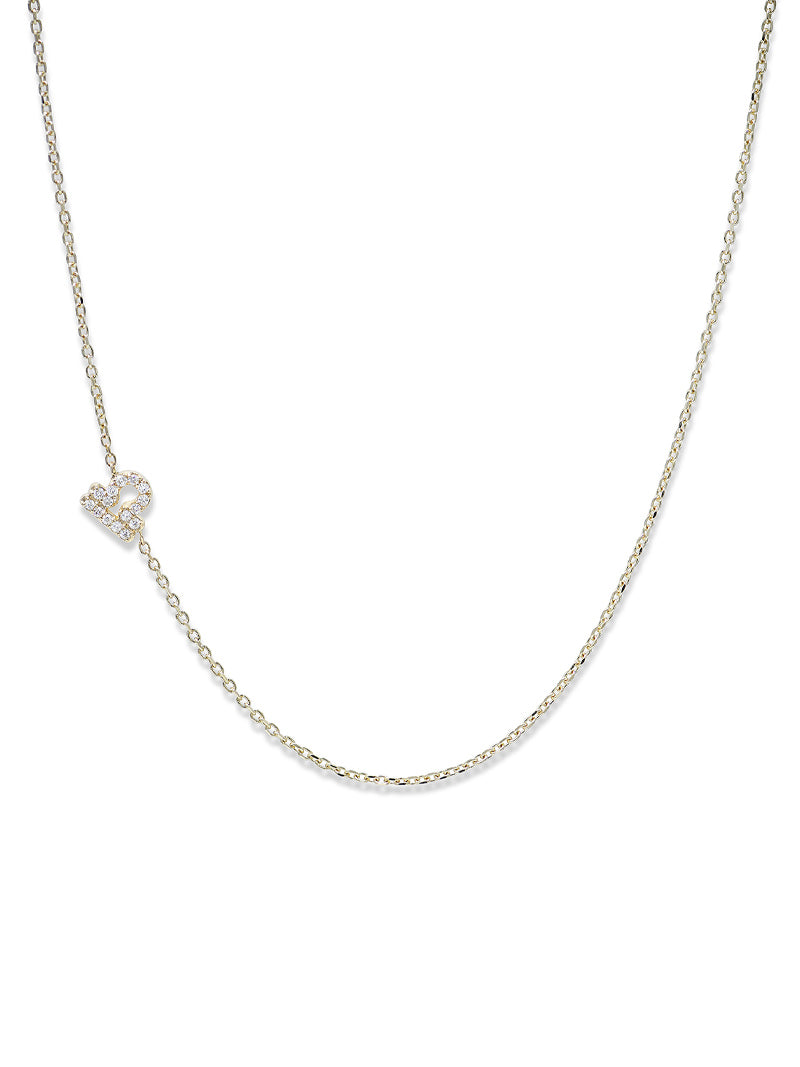 Love Letter Pave Zodiac Necklace | Diamonds | 14K Yellow Gold