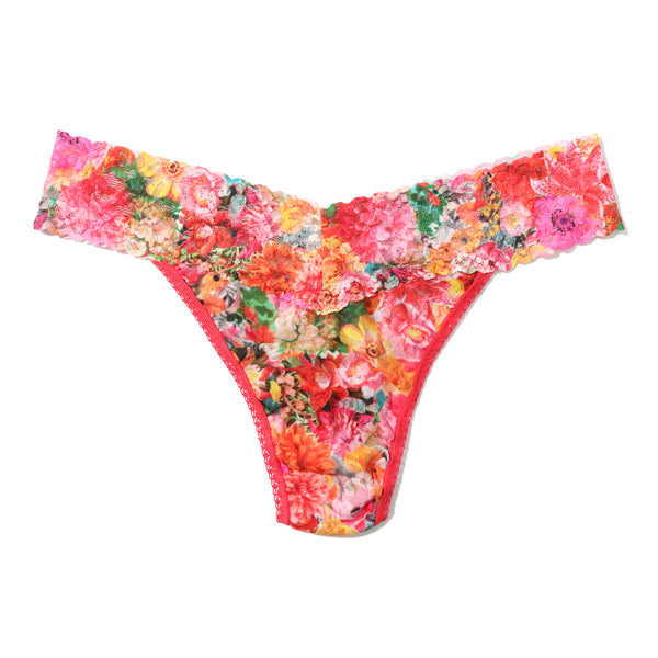 Signature Lace Original Rise Thong | Floramania (Pink)