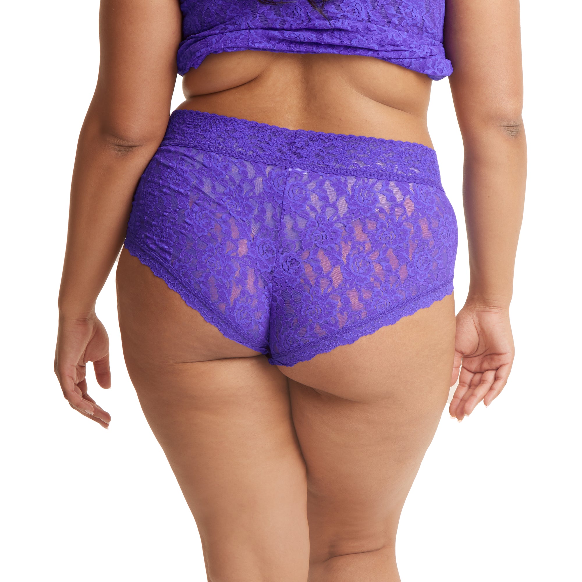 Plus Size Signature Lace Boyshort | Wild Violet Purple