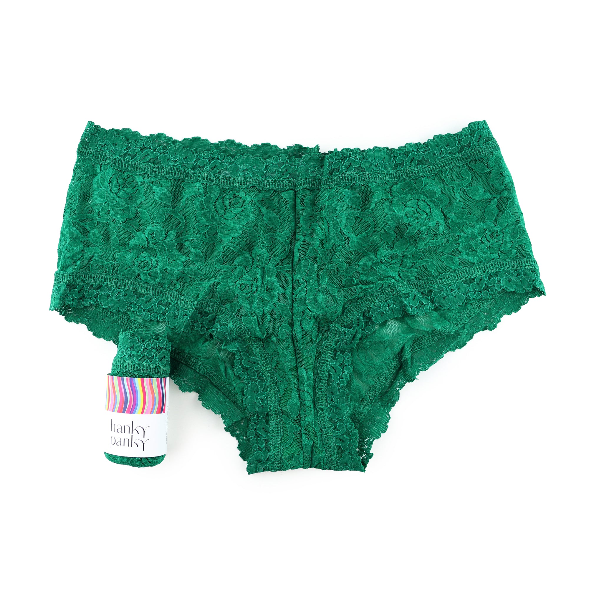 Signature Lace Boyshort | Green Envy