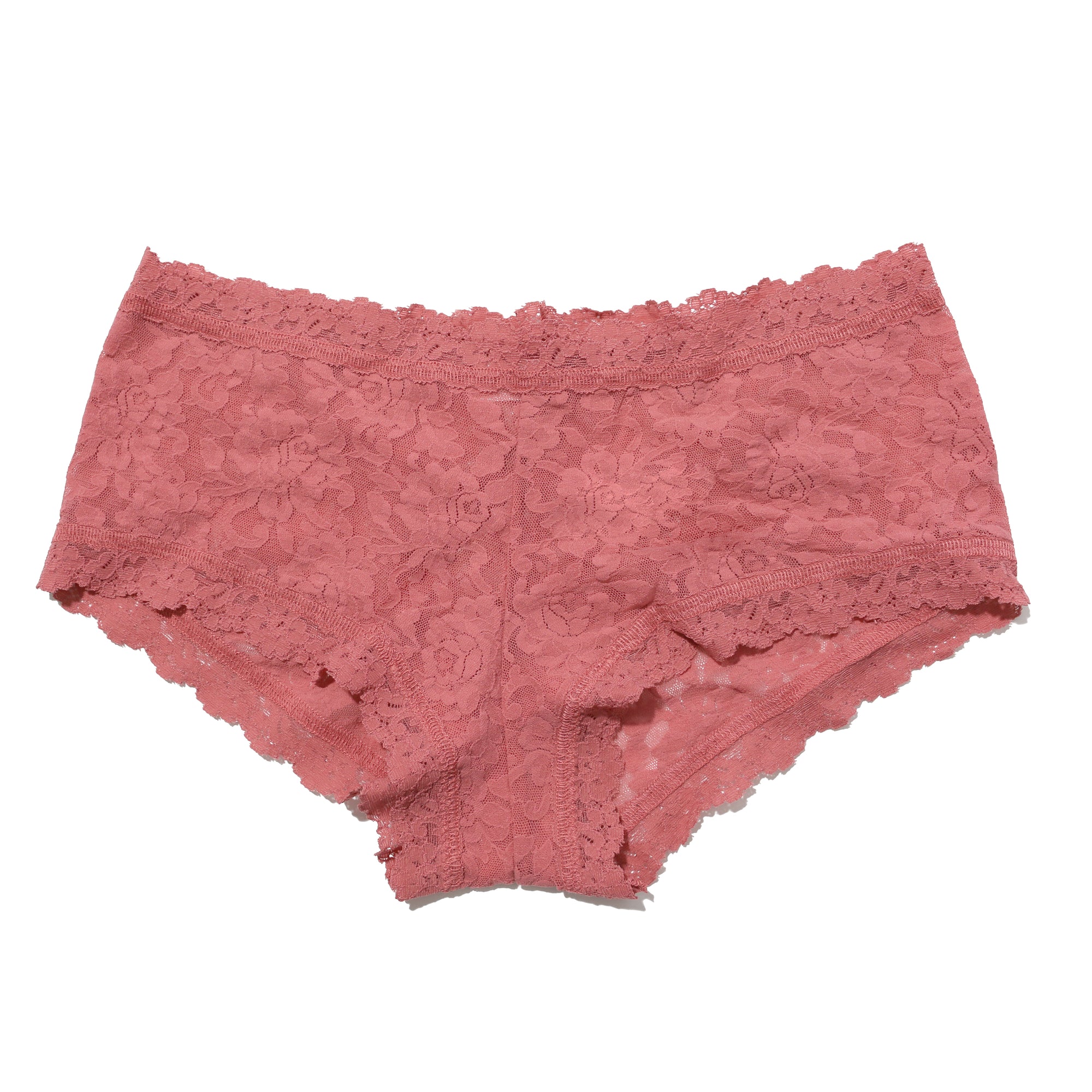 Signature Lace Boyshort | Pink Sands